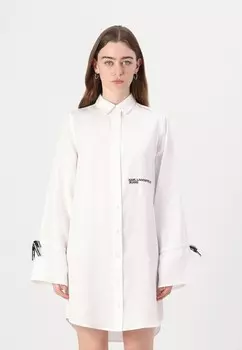 Платье-рубашка TIED SLEEVE DRESS Karl Lagerfeld Jeans, белый