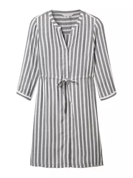 Платье рубашка TOM TAILOR Shirt Dress, серый