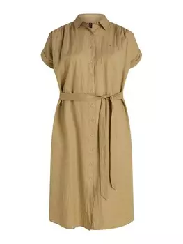 Платье-рубашка Tommy Hilfiger Curve ESS, кэмел