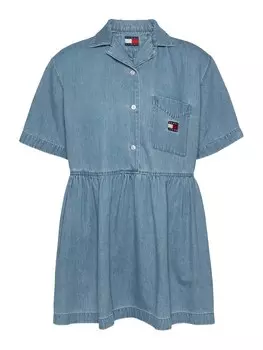 Платье-рубашка Tommy Jeans, синий деним