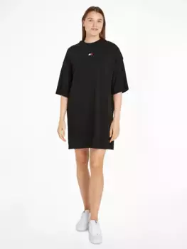 Платье-рубашка Tommy Jeans "TJW BADGE TEE DRESS", с флагом Tommy Jeans, черный