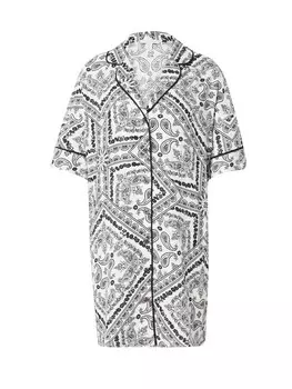 Платье-рубашка TOPSHOP, белый