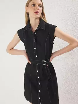 Платье-рубашка Trendyol, черный