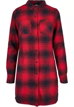 Платье-рубашка Urban Classics, цвет marine blue/Red