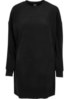 Платье-рубашка URBAN CLASSICS " Urban Classics Ladies Velvet Rib Crew Dress" (1 шт.), черный