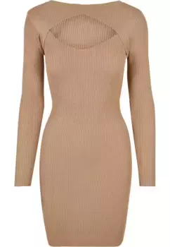 Платье-рубашка URBAN CLASSICS " Urban Classics Women's Ladies Cut Out Dress" (1 шт.), бежевый