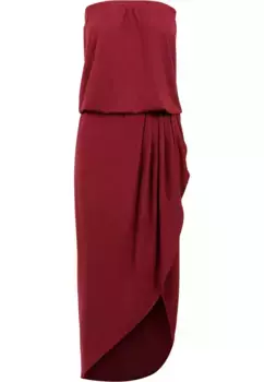 Платье-рубашка URBAN CLASSICS " Urban Classics Ladies Viscose Bandeau Dress" (1 шт.), цвет Burgundy