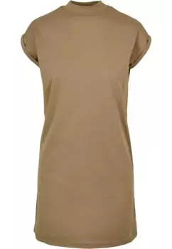 Платье-рубашка URBAN CLASSICS " Urban Classics Women's Ladies Turtle с удлиненными плечами" (1 шт.), хаки