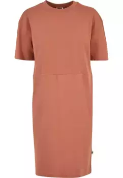Платье-рубашка URBAN CLASSICS " Urban Classics Women's Ladies Organic Oversized Slit Tee Dress" (1 шт.), терракотовый