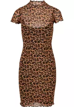 Платье-рубашка URBAN CLASSICS " Urban Classics Women's Ladies Mesh Double Layer Dress" (1 шт.), цвет Leo