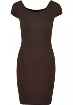 Платье-рубашка URBAN CLASSICS " Urban Classics Women's Ladies Dress с открытыми плечами в рубчик" (1 шт.), коричневый