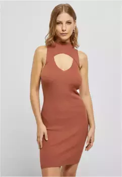 Платье-рубашка URBAN CLASSICS " Urban Classics Women's Ladies Cut Out Sleevless Dress" (1 шт.), терракотовый