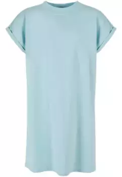 Платье-рубашка URBAN CLASSICS " Urban Classics Women's Girls Turtle Extended Sleeve Dress" (1 шт.), синий