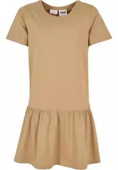 Платье-рубашка URBAN CLASSICS " Urban Classics Women's Girls Valance Tee Dress" (1 шт.), бежевый