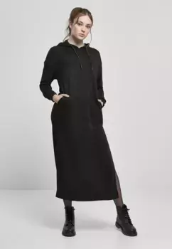Платье-рубашка URBAN CLASSICS " Urban Classics Ladies Modal Terry Long Hoody Dress" (1 шт.), черный
