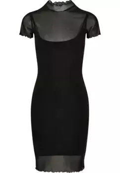 Платье-рубашка URBAN CLASSICS " Urban Classics Women's Ladies Mesh Double Layer Dress" (1 шт.), черный