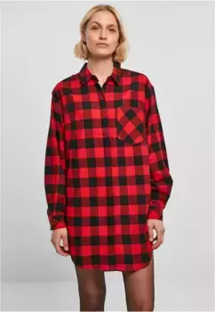 Платье-рубашка URBAN CLASSICS " Urban Classics Women's Oversized Flannel Shirt Dress" (1 шт.), красный