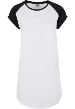 Платье-рубашка URBAN CLASSICS " Urban Classics Women's Ladies Contrast Raglan Tee Dress" (1 шт.), белый