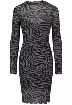 Платье-рубашка URBAN CLASSICS " Urban Classics Women's Ladies AOP Double Layer Dress" (1 шт.), черный