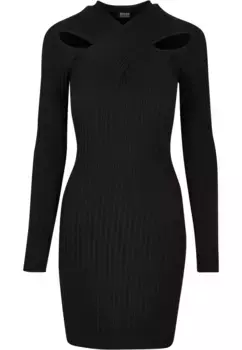 Платье-рубашка URBAN CLASSICS " Urban Classics Women's Ladies Knit Dress " (1 шт.), черный