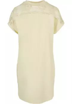 Платье-рубашка URBAN CLASSICS " Urban Classics Women's Ladies Lace Tee Dress" (1 шт.), желтый