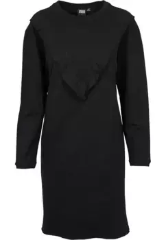 Платье-рубашка URBAN CLASSICS " Urban Classics Ladies Terry Volant Dress" (1 шт.), черный
