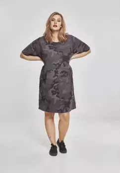 Платье-рубашка URBAN CLASSICS " Urban Classics Women's Ladies Camo Tee Dress" (1 шт.), цвет Darkcamo