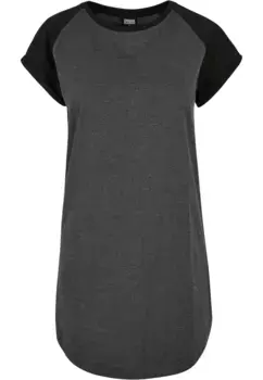 Платье-рубашка URBAN CLASSICS " Urban Classics Women's Ladies Contrast Raglan Tee Dress" (1 шт.), черный