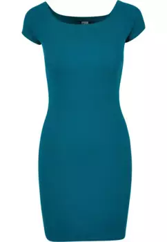 Платье-рубашка URBAN CLASSICS " Urban Classics Women's Ladies Dress с открытыми плечами в рубчик" (1 шт.), зеленый