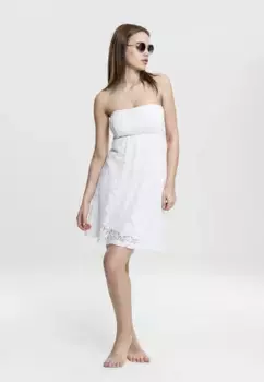 Платье-рубашка URBAN CLASSICS " Urban Classics Women's Ladies Laces Dress" (1 шт.), белый