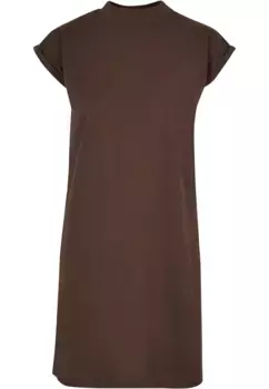 Платье-рубашка URBAN CLASSICS " Urban Classics Women's Ladies Turtle Extended Sleeve Dress" (1 шт.), коричневый