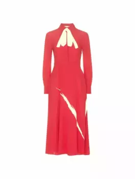 Платье-рубашка V-logo Valentino Garavani, красный