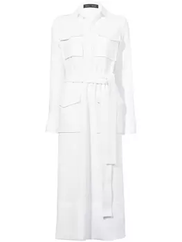 Платье-рубашка Vanessa с поясом Proenza Schouler, белый