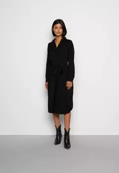 Платье-рубашка Vero Moda BELL CALF, черный