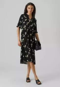 Платье-рубашка Vero Moda, черный