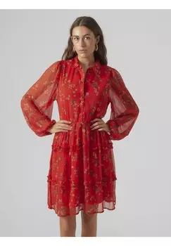 Платье-рубашка Vero Moda, красный