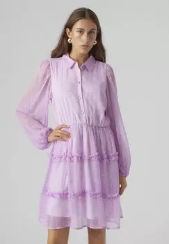 Платье-рубашка Vero Moda, лавандовый