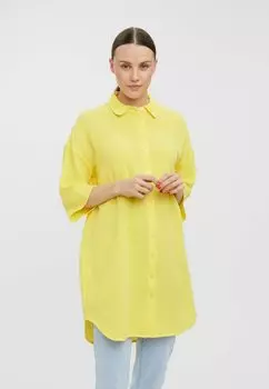 Платье-рубашка Vero Moda Oversize, желтый