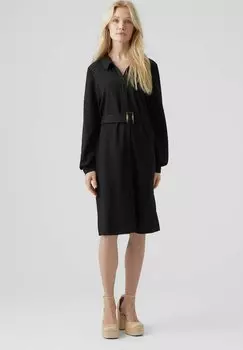 Платье-рубашка Vero Moda с поясом, черный