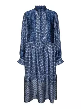 Платье рубашка VERO MODA Shirt Dress Levi, темно-синий