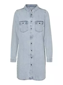 Платье рубашка VERO MODA Shirt Dress VMJennie, синий деним
