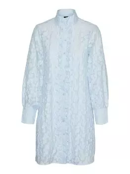 Платье рубашка VERO MODA Shirt Dress, пастельный синий