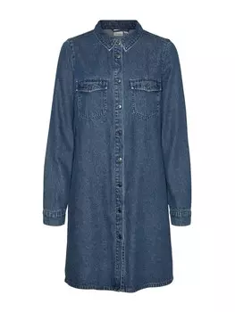 Платье рубашка VERO MODA Shirt Dress Jennie, синий