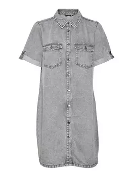 Платье рубашка VERO MODA Shirt Dress VMJennie, серый деним