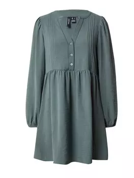 Платье рубашка VERO MODA Shirt Dress VMEMMA, темно-зеленый