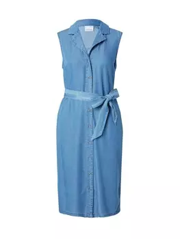 Платье рубашка VERO MODA Shirt Dress BREE, синий деним