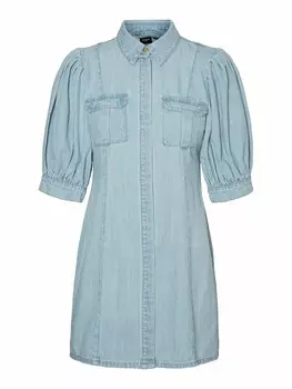 Платье рубашка VERO MODA Shirt Dress, синий