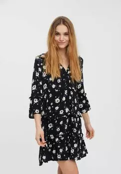 Платье-рубашка Vero Moda SIMPLY EASY 3/4, черный
