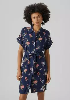 Платье-рубашка Vero Moda, темно-синий