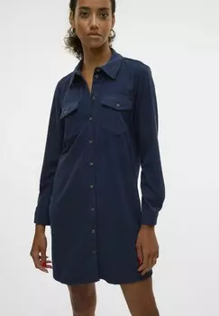 Платье-рубашка Vero Moda, темно-синий